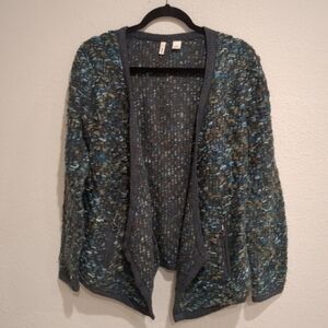 Anthropologie Moth Wool Open Front Cascading Cardigan Size XS